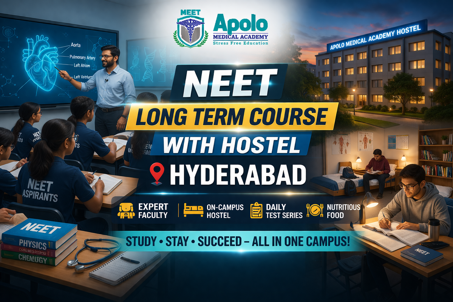 NEET Long Term Course With Hostel Hyderabad